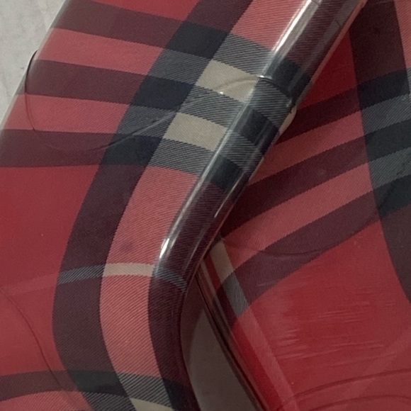 BURBERRY Check Rain Boots Red - Picture 13 of 16